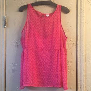 Sheer Pink Patterned Top